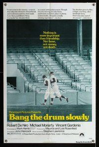 b090 BANG THE DRUM SLOWLY one-sheet movie poster '73 De Niro, baseball!