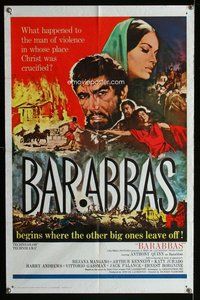 b093 BARABBAS one-sheet movie poster '62 Anthony Quinn, Silvana Mangano