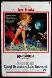 b094 BARBARELLA one-sheet movie poster '68 McGinnis art of Jane Fonda!