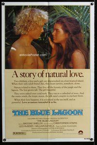 b127 BLUE LAGOON one-sheet movie poster '80 Brooke Shields, Chris Atkins