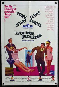 b131 BOEING BOEING one-sheet movie poster '65 Tony Curtis, Jerry Lewis