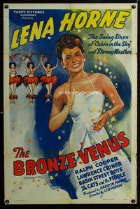 b137 BRONZE VENUS one-sheet movie poster R40s great Lena Horne image!