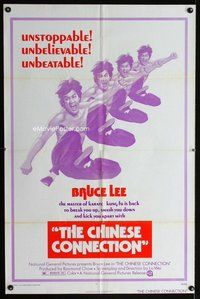 b158 CHINESE CONNECTION 1sh '73 kung fu master Bruce Lee is back to kick you apart!