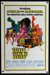 b176 COTTON COMES TO HARLEM one-sheet movie poster '70 Godfrey Cambridge