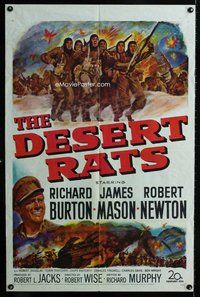 b190 DESERT RATS one-sheet movie poster '53 Richard Burton, James Mason