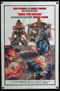 b218 FISTFUL OF DYNAMITE one-sheet movie poster '72 Sergio Leone, Coburn