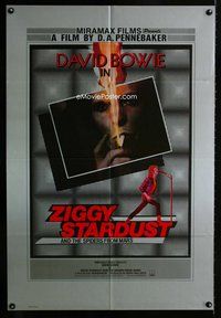 b568 ZIGGY STARDUST English one-sheet movie poster '83 Bowie, Pennebaker