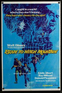 b210 ESCAPE TO WITCH MOUNTAIN one-sheet movie poster '75 Walt Disney
