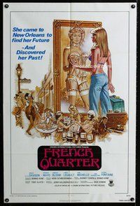 b225 FRENCH QUARTER one-sheet movie poster '77 Virginia Mayo & strippers!