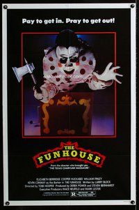 b228 FUNHOUSE one-sheet movie poster '81 Tobe Hooper carnival horror!