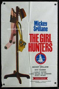 b235 GIRL HUNTERS one-sheet movie poster '63 Mickey Spillane pulp fiction!
