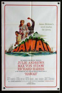 b248 HAWAII one-sheet movie poster '66 Julie Andrews, Max von Sydow