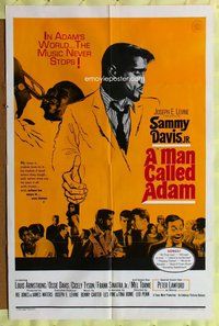 b294 MAN CALLED ADAM one-sheet movie poster '66 Sammy Davis Jr