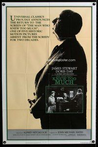 b297 MAN WHO KNEW TOO MUCH one-sheet movie poster R83 Hitchcock, Stewart