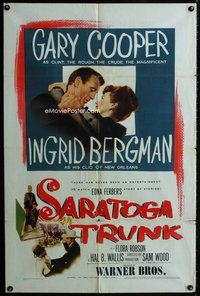 b412 SARATOGA TRUNK one-sheet movie poster '45 Gary Cooper, Ingrid Bergman