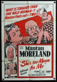 b427 SHE'S TOO MEAN FOR ME one-sheet movie poster '46 Mantan Moreland