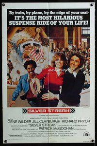 b431 SILVER STREAK one-sheet movie poster '76 Gene Wilder, Richard Pryor