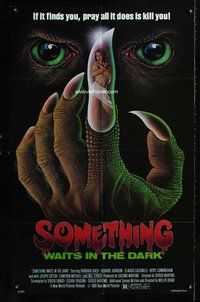 b436 SOMETHING WAITS IN THE DARK one-sheet movie poster '80 cool image!