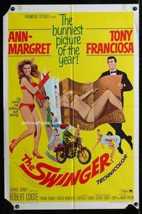 b465 SWINGER one-sheet movie poster '66 sexy Ann-Margret, Tony Franciosa