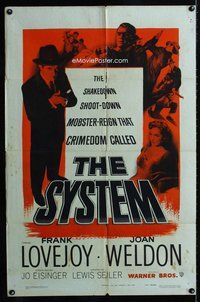 b469 SYSTEM one-sheet movie poster '53 crime syndicates, film noir!