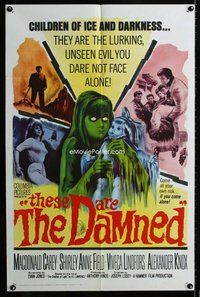 b485 THESE ARE THE DAMNED one-sheet movie poster '63 Hammer, Joseph Losey