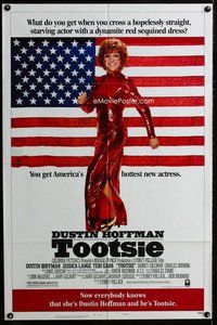 b503 TOOTSIE style B one-sheet movie poster '82 Dustin Hoffman in drag!
