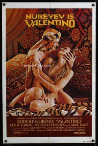 b520 VALENTINO one-sheet movie poster '77 biography, Rudolph Nureyev