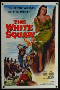 b544 WHITE SQUAW one-sheet movie poster '56 sexy Native American Indian!