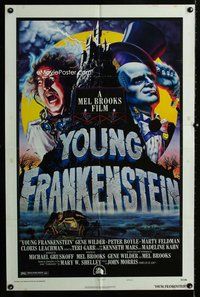 b564 YOUNG FRANKENSTEIN style B one-sheet movie poster '74 Mel Brooks
