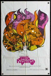 b566 YOUNG PLAYTHINGS one-sheet movie poster '72 Christina Lindberg, Sarno
