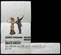 c027 HELLO DOLLY incomplete 24-sheet movie poster '70 Streisand, Matthau