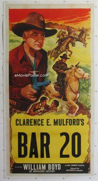 c003 HOPALONG CASSIDY linen stock 3sh '40s William Boyd, Hopalong Cassidy, Bar 20!