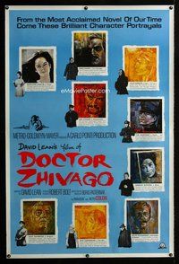 c059 DOCTOR ZHIVAGO forty by sixty movie poster '65 David Lean English epic!