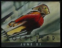 c055 ROCKETEER subway movie poster '91 Connelly, Campbell