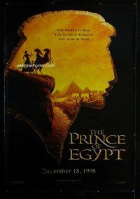 c048 PRINCE OF EGYPT special 48x70 movie poster '98 Dreamworks!