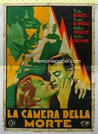 c012 SHE'S DANGEROUS Italian two-panel movie poster '38 cool artwork!