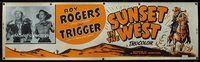 c058 SUNSET IN THE WEST paper banner movie poster '50 Roy Rogers