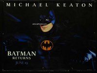 c050 BATMAN RETURNS subway movie poster '92 Michael Keaton