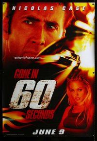 c081 GONE IN 60 SECONDS vinyl banner movie poster'00 Cage, Jolie