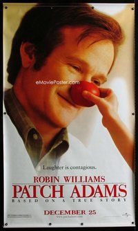 c085 PATCH ADAMS vinyl banner movie poster '98 Robin Williams