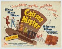 d055 CALL ME MISTER movie title lobby card '51 Betty Grable, Dan Dailey