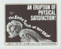 d110 EROTIC TOUCH OF HOT SKIN movie title lobby card '63 Radley Metzger