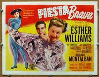 d117 FIESTA Spanish/U.S. movie title lobby card '47 Esther Williams, matador!