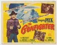 d146 GUNFIGHTER movie title lobby card '50 Gregory Peck, Jean Parker