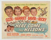 d154 HERE COME THE NELSONS movie title lobby card '51 Ozzie & Harriet