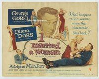 d158 I MARRIED A WOMAN movie title lobby card '58 Gobel, sexy Diana Dors!