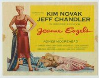 d175 JEANNE EAGELS movie title lobby card '57 sexy Kim Novak, Jeff Chandler