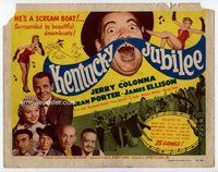 d184 KENTUCKY JUBILEE movie title lobby card '51 Jerry Colonna, Jean Porter