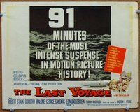 d196 LAST VOYAGE movie title lobby card '60 Robert Stack, Woody Strode