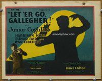 d200 LET 'ER GO, GALLEGHER movie title lobby card '28 cool menacing shadow!